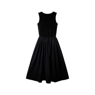 TKYSHOP拼接无袖连衣裙