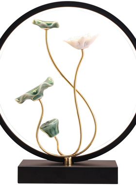 千堂彩环保树脂祝福新中式客厅