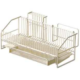 摩登主妇碗碟沥水架厨房水槽台面碗筷沥水篮置物架碗架碗盘收纳架