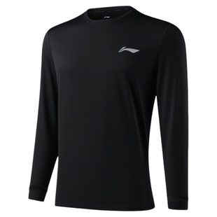 李宁长袖t恤女速干衣夏季2026新款防晒运动跑步上衣登山羽毛球服