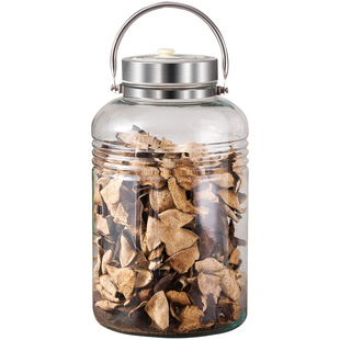 陈皮储存罐食品级玻璃防潮密封罐装新会陈皮专用保存罐高端玻璃瓶