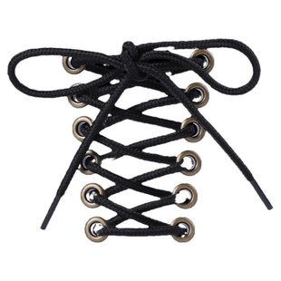 马丁靴鞋带英伦风皮鞋户外工装靴加粗圆形鞋绳米白卡其黑色男女款