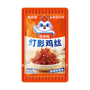 鸡装箱×蜜雪冰城办公室零食灯影鸡丝麻辣解馋鸡肉丝旅游休闲小吃