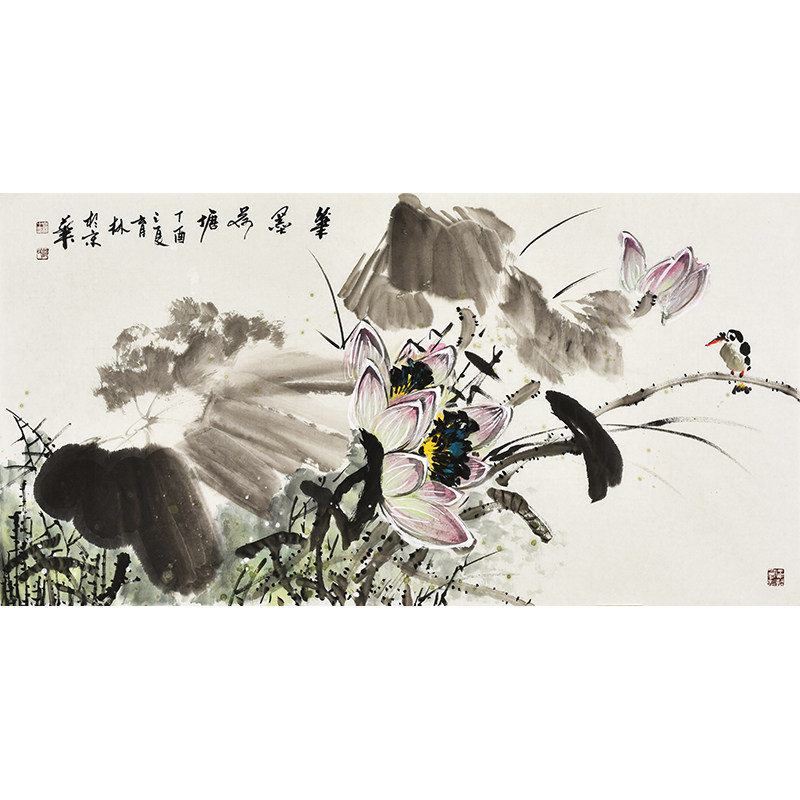 名家纯手绘水墨花鸟画真迹