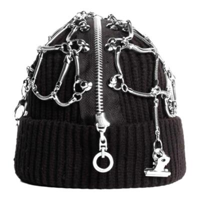 黑色冷帽小众原创纯手工