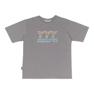 STAFFROOM“普通人物”新款通勤休闲优质圆领精品短袖植绒印花T恤