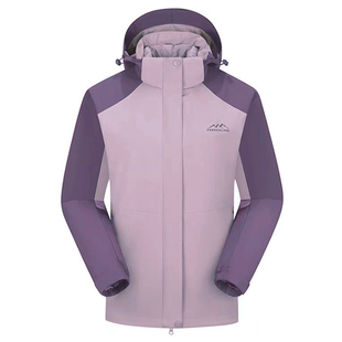 风雪狼新款冬季羽绒冲锋衣女可拆卸防风运动外套户外登山服男外套