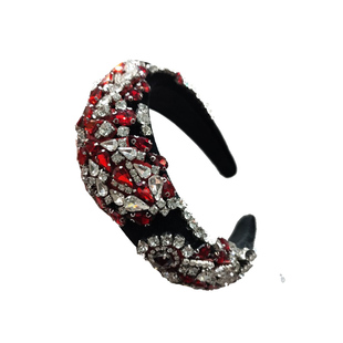 复古黑色镶钻水晶发箍女款水钻头箍高颅顶带齿发饰宫廷发卡宽边