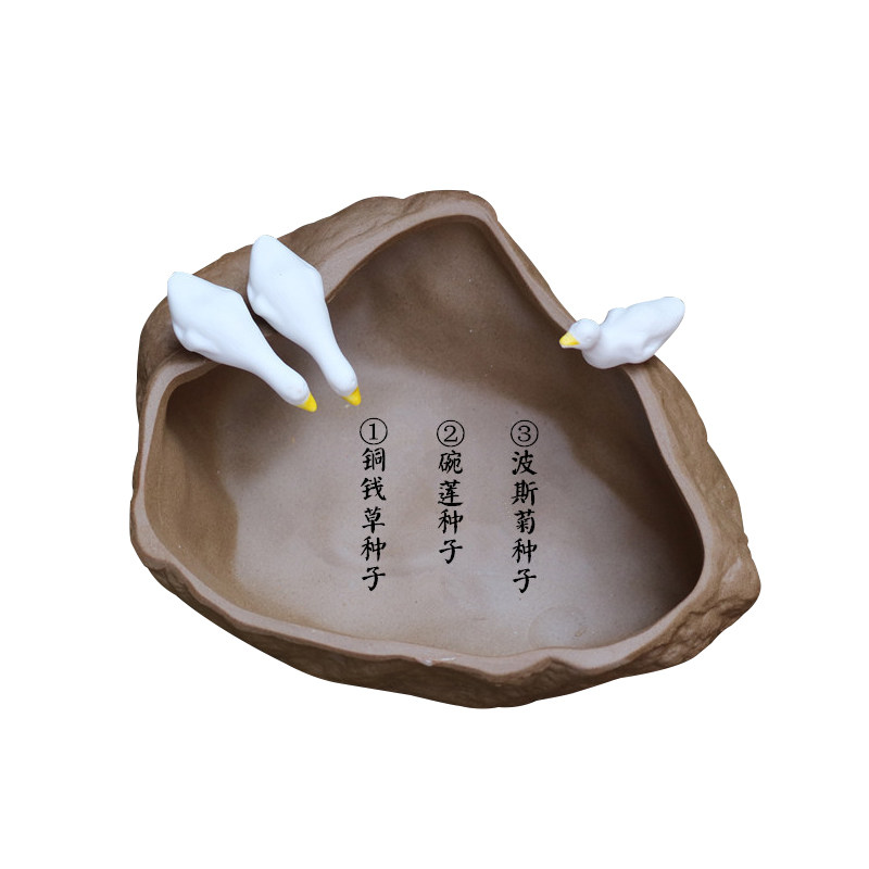 包邮创意可爱治愈动物陶瓷仿石头