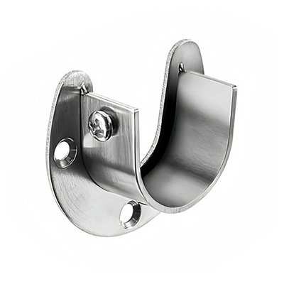 不锈钢25mm开口法兰座晾衣杆托