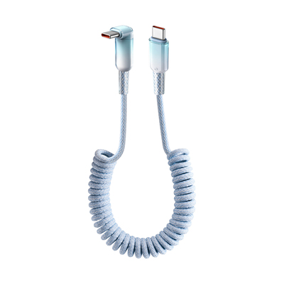 100W快充尼龙渐变编织弹簧数据线