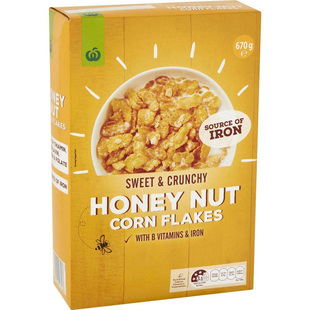 澳洲Woolworths 蜂蜜坚果玉米片酸奶伴侣松脆玉米片Corn Flakes