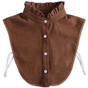 咖色衬衣领装饰领韩版百搭春夏秋冬季立领衬衫假领假衣领假领子女