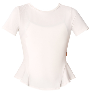 儿童舞蹈服T恤衫芭蕾练功服拉丁舞服女童夏季短袖中国舞跳舞上衣
