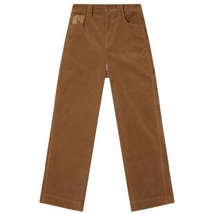 谜底直筒裤长裤2025年冬季新品长复古拼接不对称口袋女254MK1644