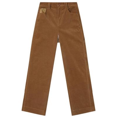 谜底直筒裤长裤2025年冬季新品长复古拼接不对称口袋女254MK1644