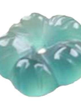 天然翡翠有钱花小吊坠晴水宝蓝
