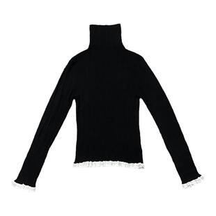 DoubleSeven羊毛堆堆高领针织打底衫女秋冬软糯内搭修身长袖上衣