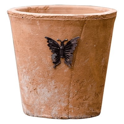 掬涵蝴蝶红陶花盆花器