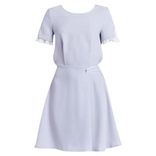 青仙 夏季法式复古连衣裙新款雪纺裙子女修身显瘦桔梗初恋裙