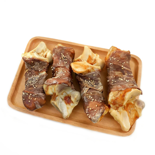 耐咬持久牛骨头狗狗磨牙棒鸭肉绕牛腕骨宠物零食小中大型犬专用