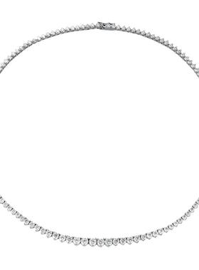 三爪纯银渐变大小莫桑钻网球链