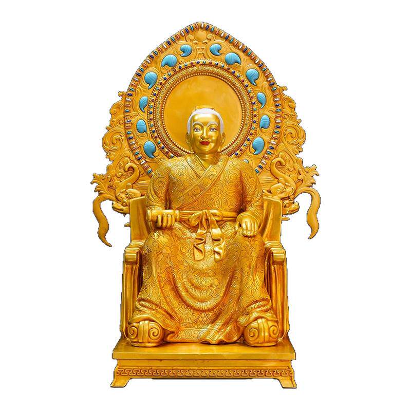精品仿古鎏金铜像九仙公十寸