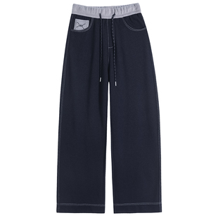 裤子女秋冬流行风格2025新款小高个子时尚气质运动休闲显瘦直筒裤