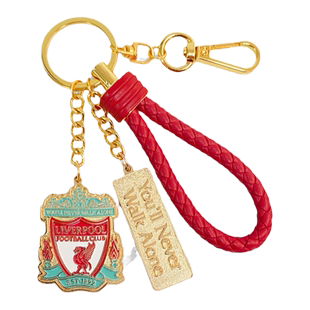 【官方正版】利物浦俱乐部  | 双面队徽钥匙链挂坠钥匙扣足球徽章