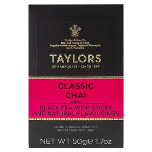 Taylors英国进口泰勒玛莎拉红茶茶包Masala chai印度香料茶奶茶