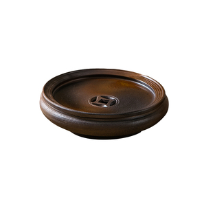 新款粗陶茶具三才盖碗茶海手工改刀刻复古茶具茶盘泡茶台柴烧陶瓷