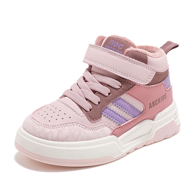 ABCkids女童高帮板鞋加绒二棉鞋