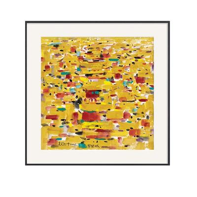 吴冠中餐厅丝绸装饰画禅意