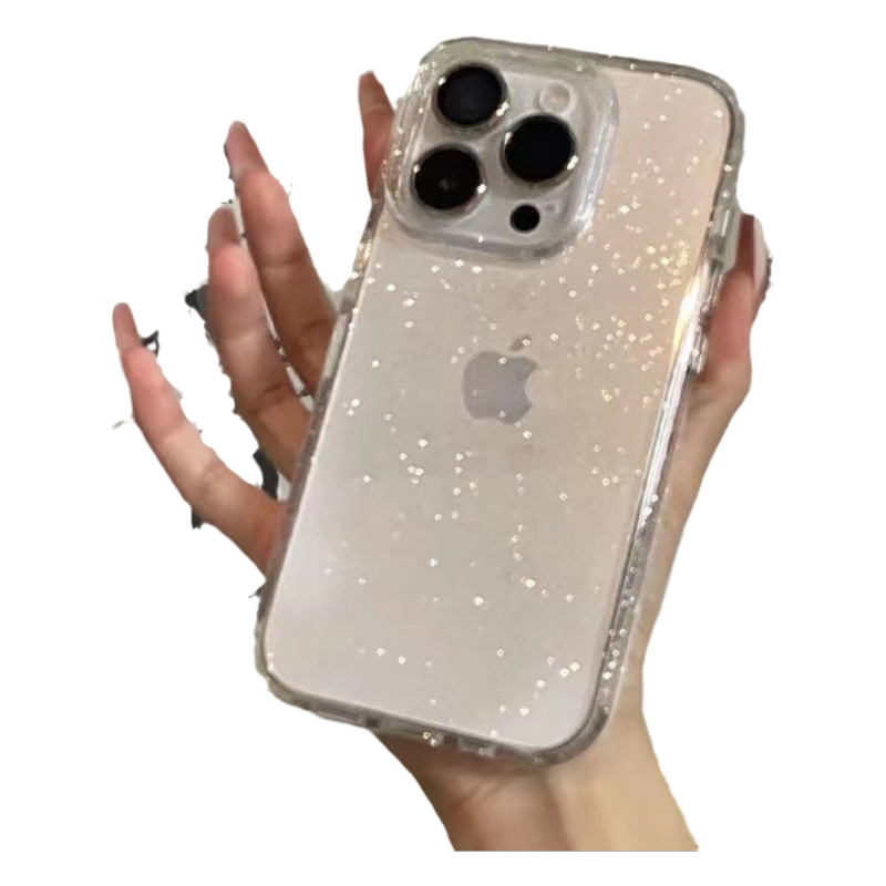 透明大孔细闪bling适用苹果17手机壳新款iphone17套苹果17promax全包17pro防摔苹果16硅胶15外壳