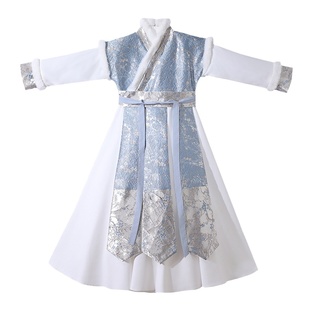 汉服男童冬款高端演出古装冬季加厚明制小男孩侠客唐装儿童拜年服