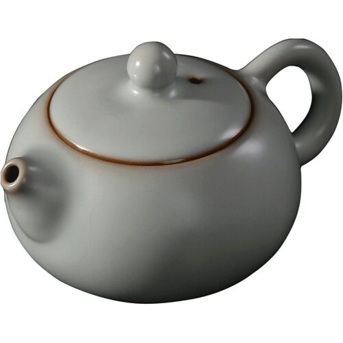 汝窑茶壶单壶家用冠杰现代泡茶壶茶艺功夫茶具台湾西施壶汝窑壶