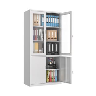 文件柜办公室铁皮资料柜财务凭证档案柜钢制员工宿舍储物柜更衣柜