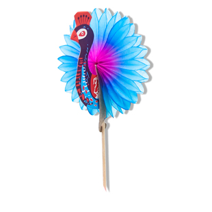 手工小伞纸制菠萝火烈鸟孔雀造型艺术创意签鸡尾酒冷菜盘饰装饰签