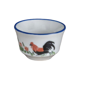 功夫茶杯仿古茶杯小号陶瓷茶杯茶具套装公鸡釉下彩瓷器家用老式杯