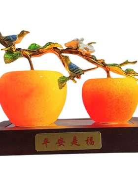 新中式事事如意柿子摆件