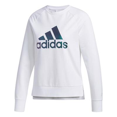 Adidas/阿迪达斯官方正品简约休闲女子针织圆领套头卫衣FM9292