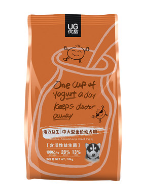 优基益生菌狗粮中大型犬幼犬专用