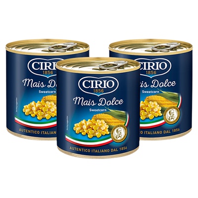 Cirio茄意欧进口甜玉米粒罐头3罐