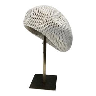 花儿与少年5秦岚同款帽子编织贝雷帽女2025款夏季镂空透气画家帽