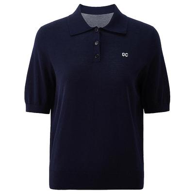 OCHIRLY欧时力天丝翻领短袖针织