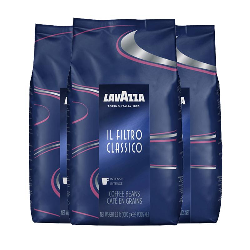 【自营】LAVAZZA拉瓦萨FILTRO CLASSICO美式经典咖啡豆中烘1kg*3