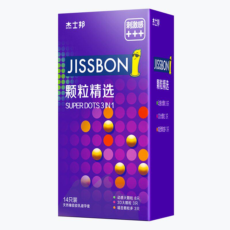杰士邦避孕套狼颗粒牙刺激情阴蒂趣旗舰店正品超薄安全套男用bytt
