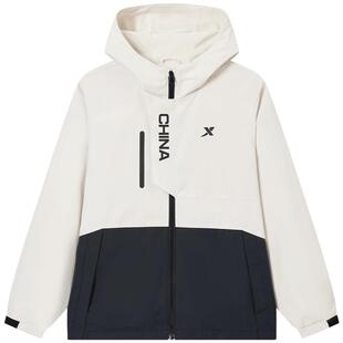 特步童装春秋季中大童防风保暖儿童运动外套男童时尚百搭连帽风衣