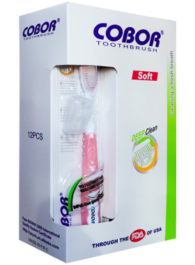 cobor牙刷正品家用批牙刷家庭装