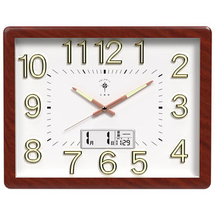 北极星客厅静音挂钟新款夜光卧室北欧墙壁钟时钟大号简约石英钟表